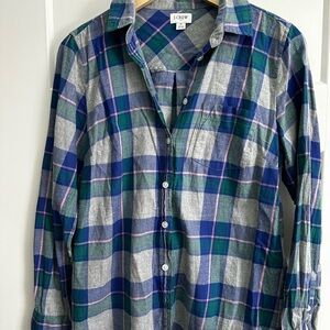 J. Crew Women’s Multicolor Plaid Button-Down Shirt